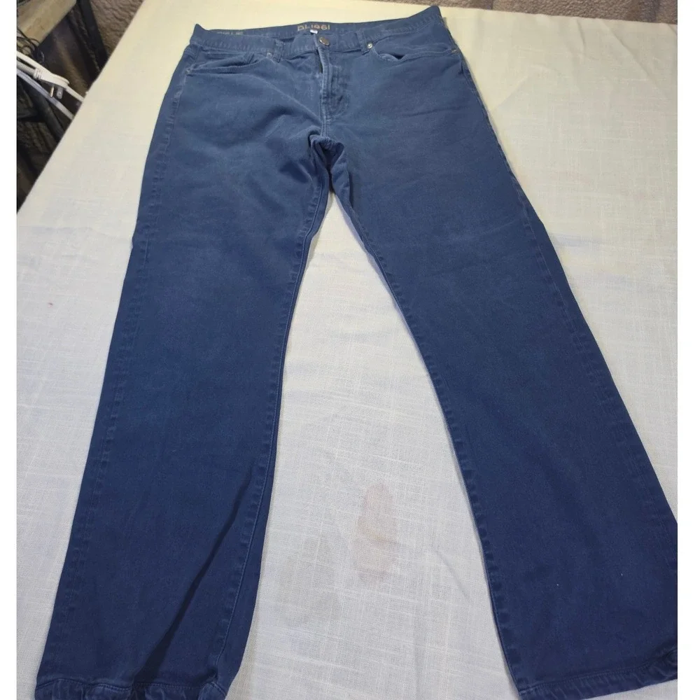 DL1961 Vince Slim Straight Navy Blue XTWILL 360 Comfort Pants Mens 36